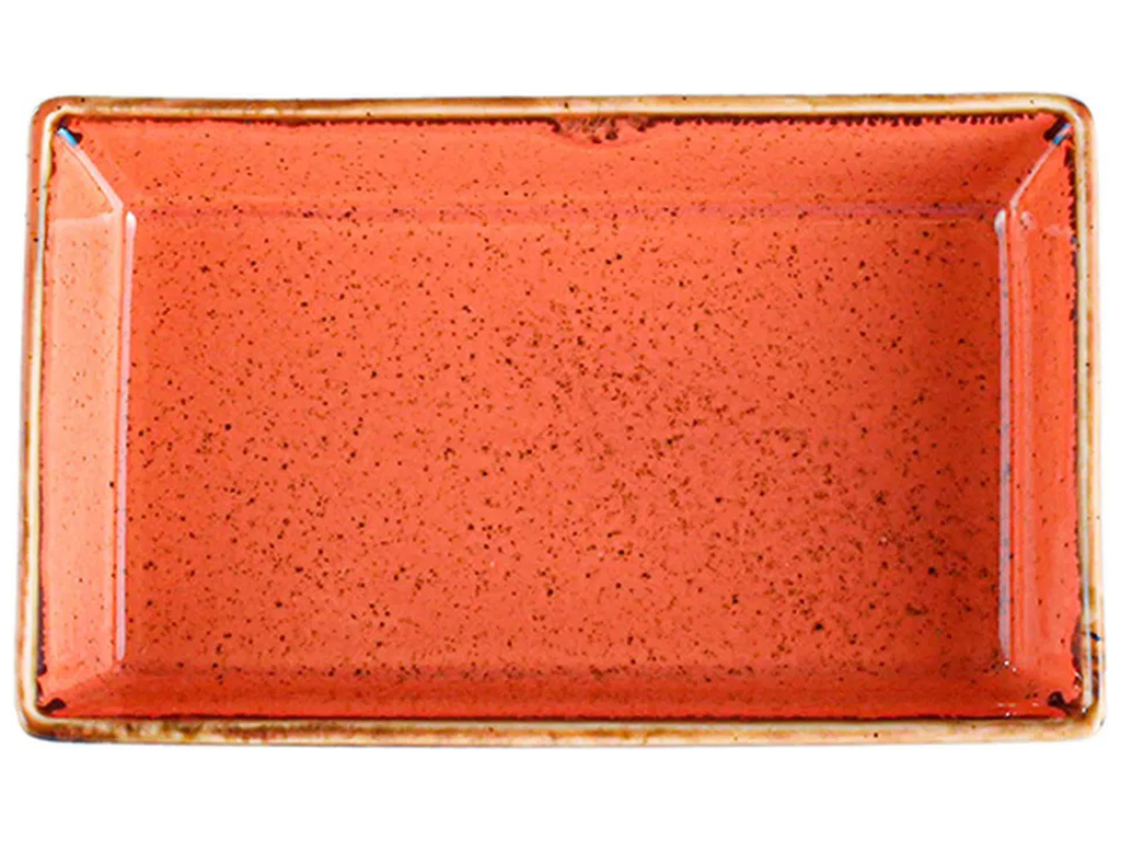 Салатник прямоугольный Porland Orange, 16см