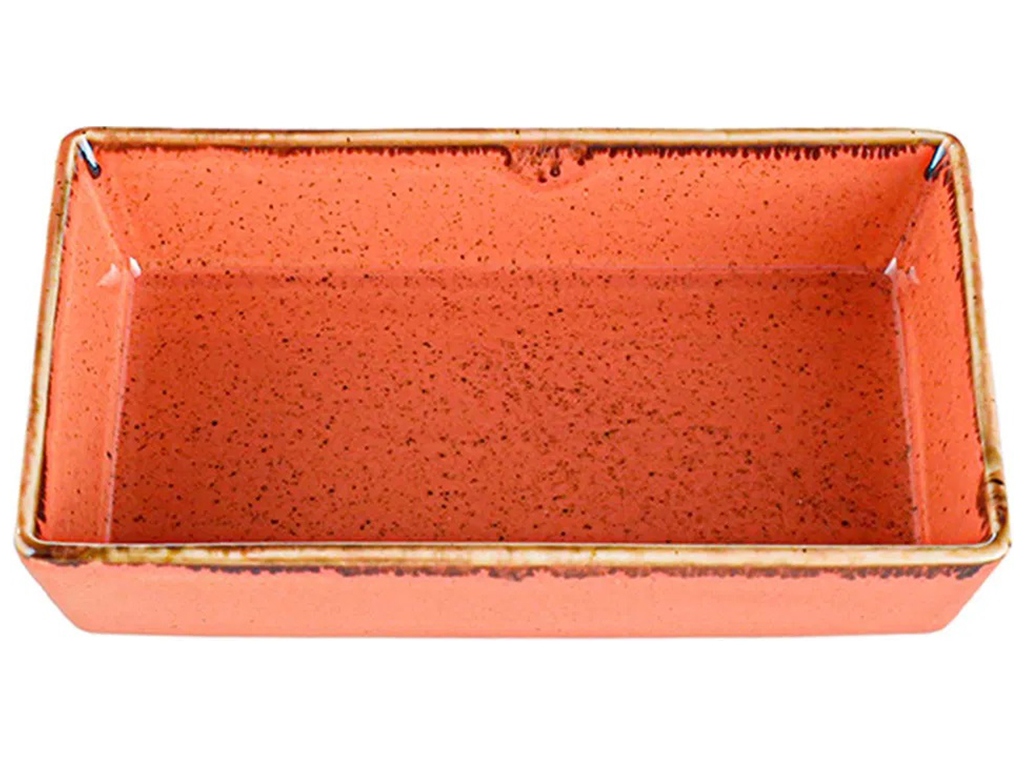 Салатник прямоугольный Porland Orange, 16см