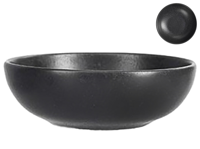 Соусник Porland Black, порцеляна, 95мл, 10см, колір чорний