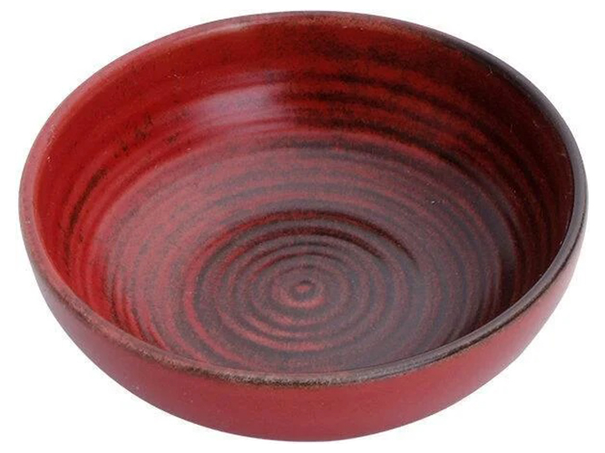 Соусник Porland Lykke Red, фарфор, 95мл, 10см, цвет красно-черный