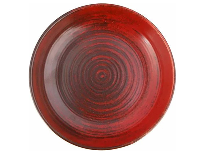 Соусник Porland Lykke Red, фарфор, 95мл, 10см, цвет красно-черный