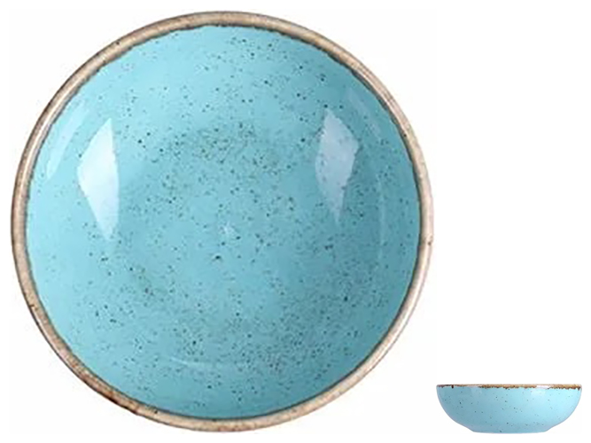 Соусник Porland Turquoise, фарфор, 95мл, 10см, цвет голубой
