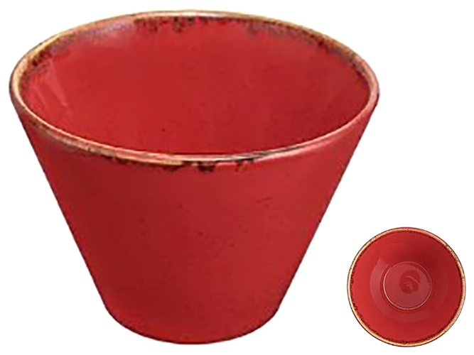 Соусник Porland Red, фарфор, 200мл, 9см, цвет красный