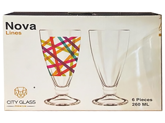 Набор бокалов Nova Lines, для коктейля, 260мл, (цена за набор 6шт), 6221208022180