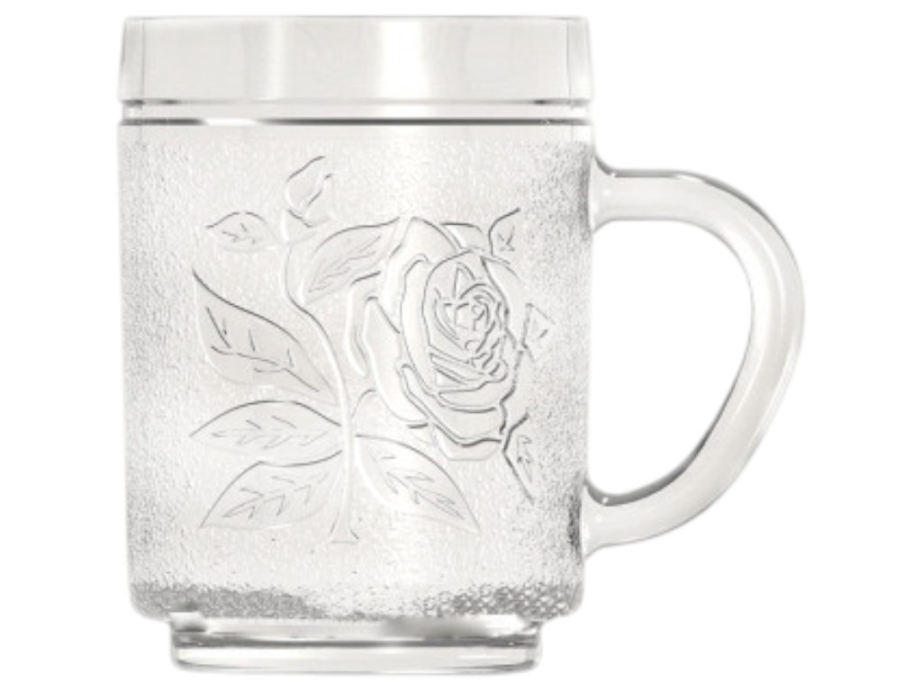 Чашка UniGlass Roses, цвет прозрачный, 250 мл.