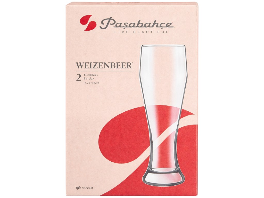 Бокал для пива Pasabahce Weizenbeer, стекло, 520мл (цена за набор 2шт)