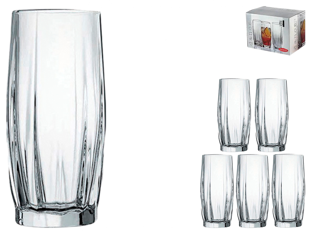 Набор стаканов высоких Pasabahce Dance, стекло, 320мл, цвет прозрачный (цена за 6 шт)