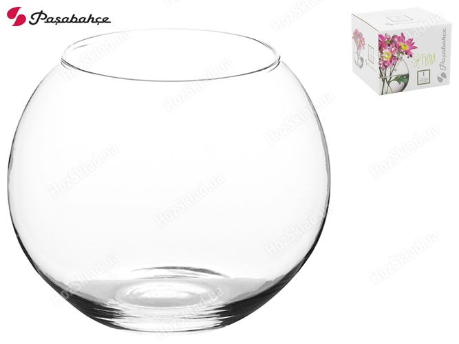 Ваза скляна Pasabahce Flora D12х10,5см