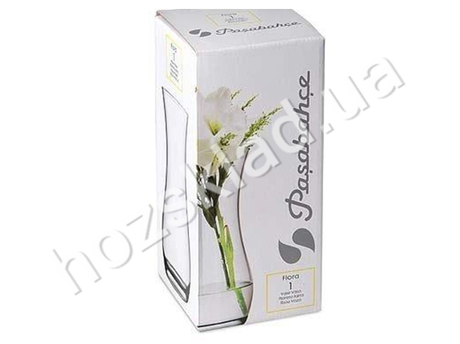 Ваза скляна 1шт Pasabahce Flora для квітів 11х11х25,2см