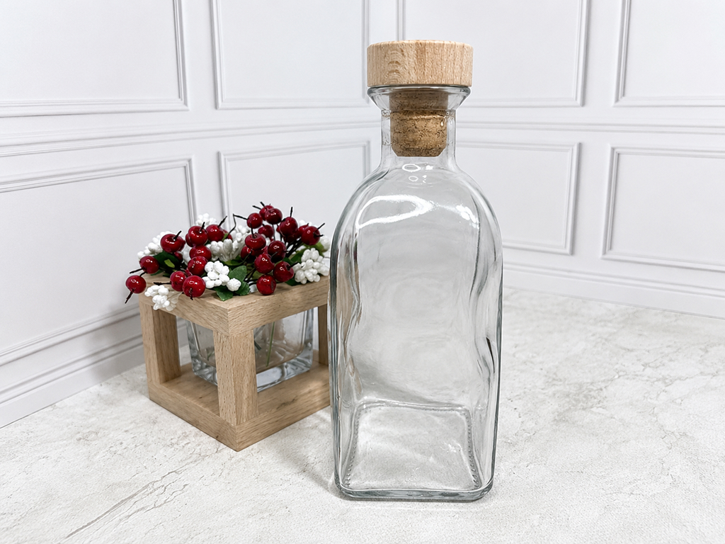 Графин Everglass Frasca, стекло, 700мл, с деревянной пробкой, цвет прозрачный