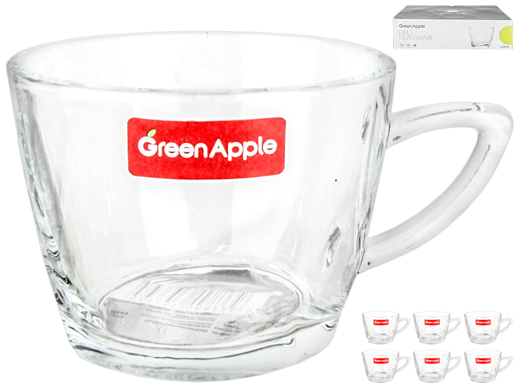Набор кружек Deli Green Apple "Анкоридж" 210мл (цена за набор 6шт)