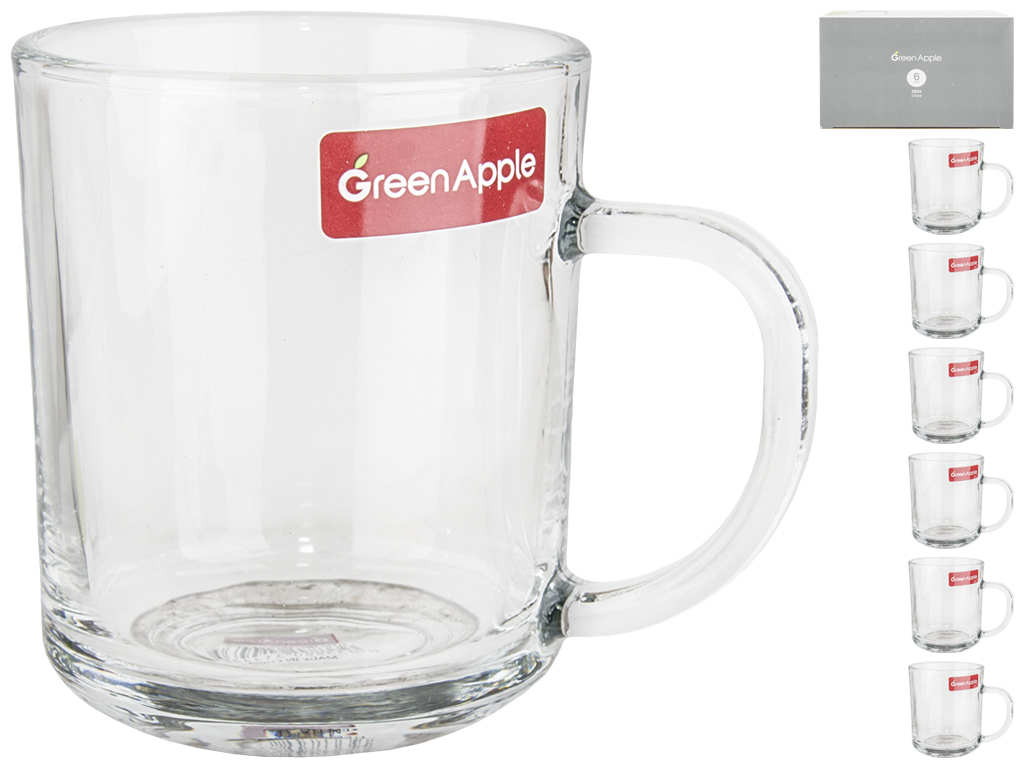 Набор кружек Deli Green Apple "Юкон" 240мл (цена за набор 6шт)