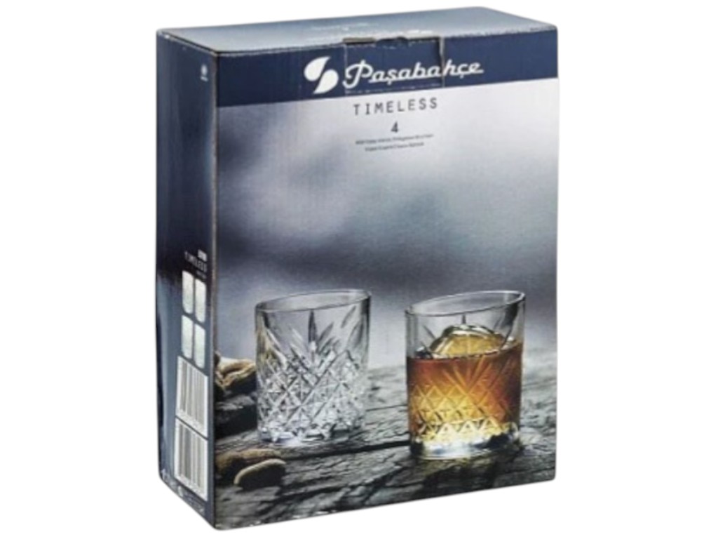 Стакан для виски Pasabahce Timeless, стекло, 345мл, цвет прозрачный (цена за набор 4шт)