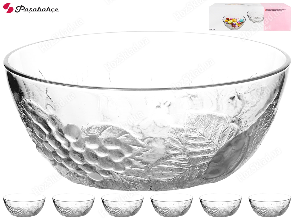 Салатник F&D Piknik стеклянный D13,2см (цена за набор 6шт)