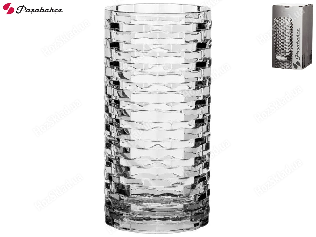 Ваза скляна 1шт Pasabahce Rattan 11,8х11,8х23,9см 1,5л
