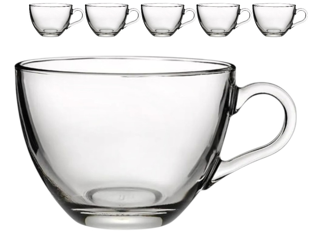 Чашка Pasabahce Basic, стекло, 238мл, цвет прозрачный (цена за набор 6шт)