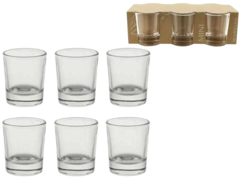Набір чарок UniGlass mini, для міцних напоїв, колір прозорий, 40 мл, 6 шт.