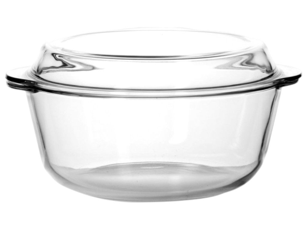 Кастрюля Pasabahce Borcam, с крышкой, круглая, цвет прозрачный, диаметр 23 см, 3.1 л