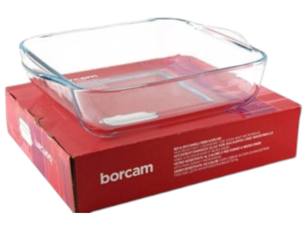 Форма Pasabahce Borcam, прямоугольная, с ручками, цвет прозрачный, 32 х 28 х 6 см, объём 3200 мл