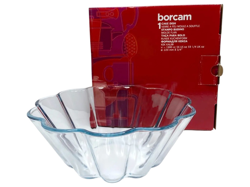 Форма для выпечки Pasabahce Borcam, стекло, для кекса, цвет прозрачный, 21.5 х 8.5 см, 1680 мл