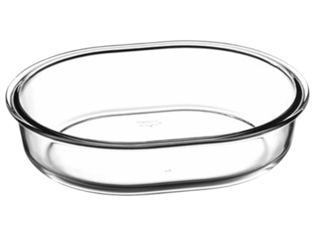Судок Pasabahce Borcam, боросиликатное стекло, овальная форма, цвет прозрачный, 19 х 14 х 4.05 см