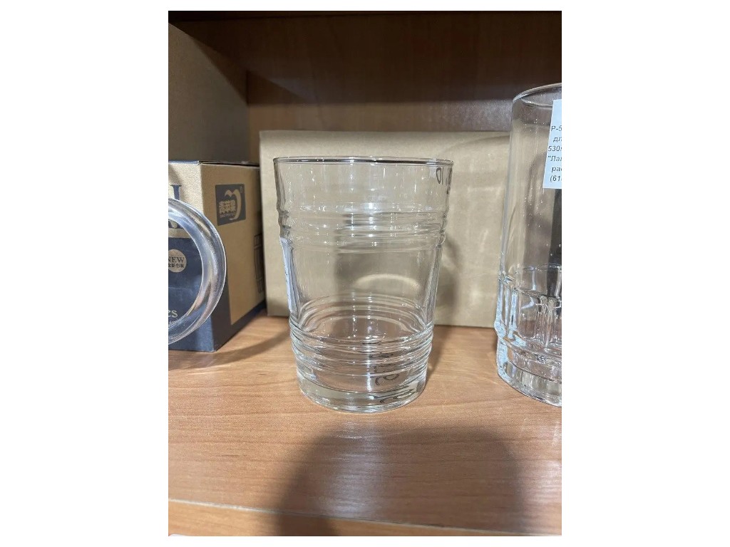 Склянка UniGlass barrel, кругла форма, колір прозорий, 510 мл.