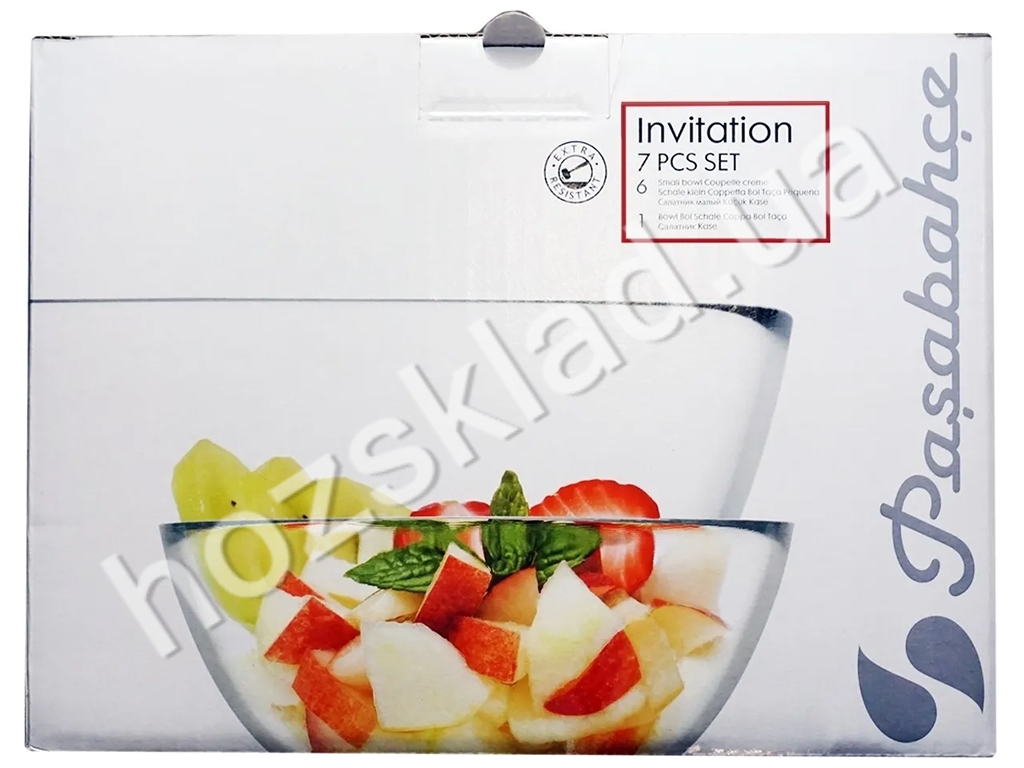 Набор салатников Pasabahce Invitation 1шт D21,5см, 6шт D12,5см (цена за набор 7 предметов)