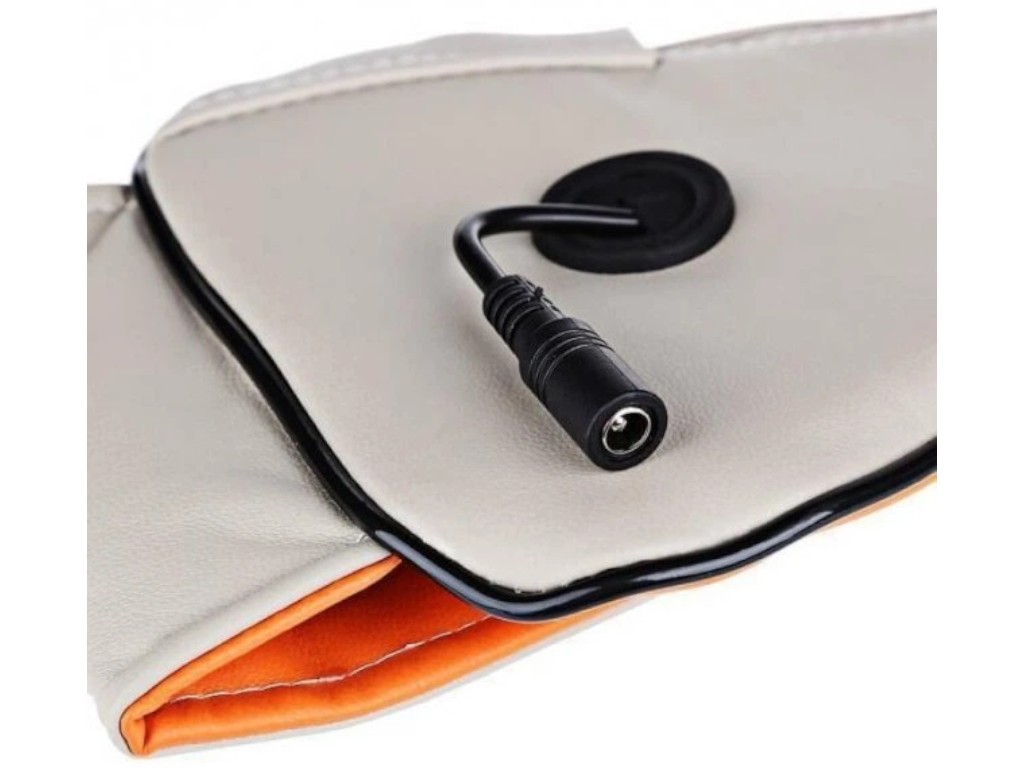 Массажер для шеи, плеч и спины с инфракрасным прогревом, PU-кожа, 41×18×14см, цвет бежевый