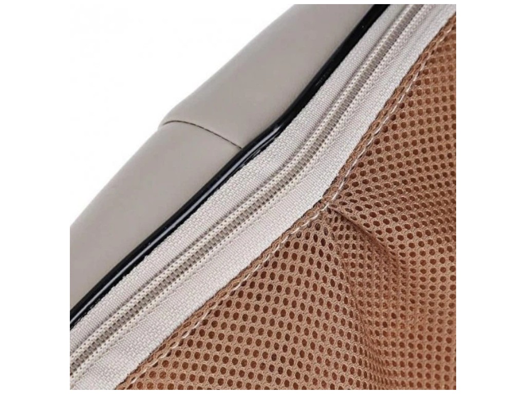 Массажер для шеи, плеч и спины с инфракрасным прогревом, PU-кожа, 41×18×14см, цвет бежевый