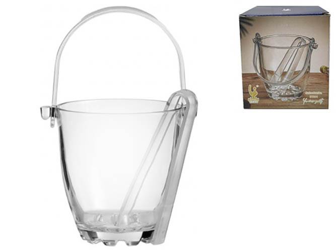 Ведро для льда Бабл айс, с щипцами, 800мл