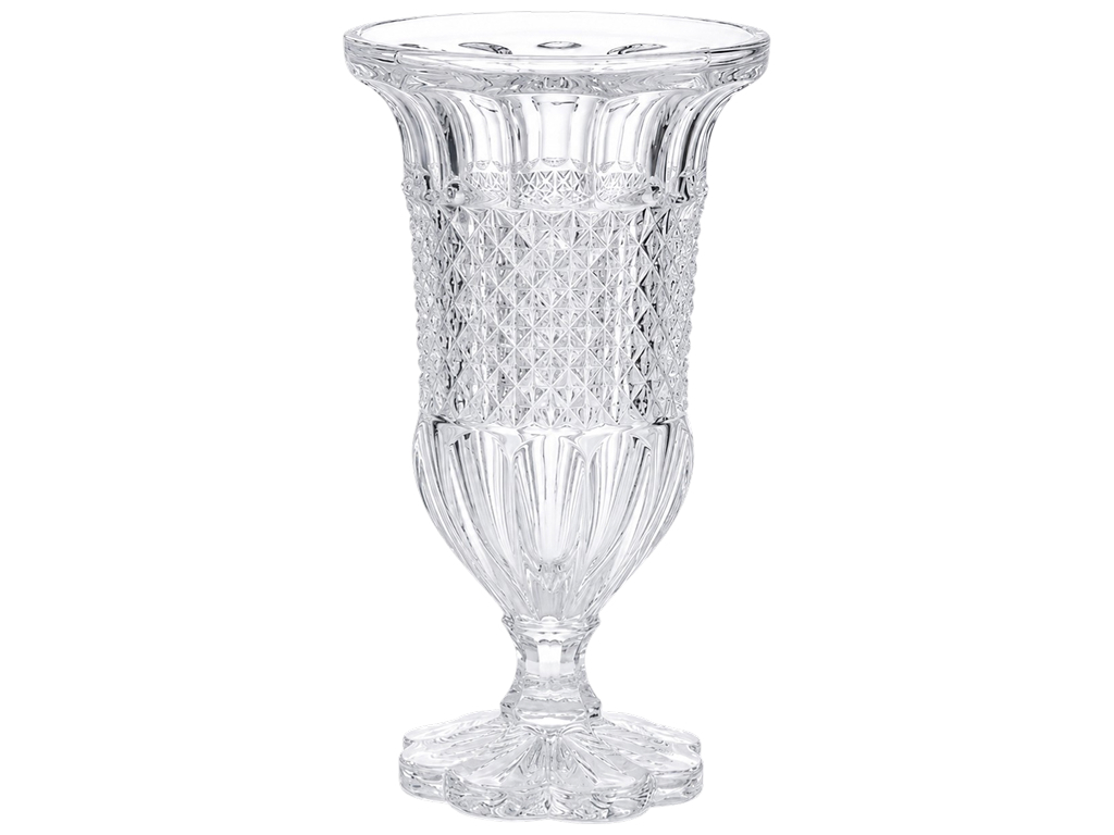 Ваза Helios Antique Rochester, стекло под хрусталь, прозрачная, 25см