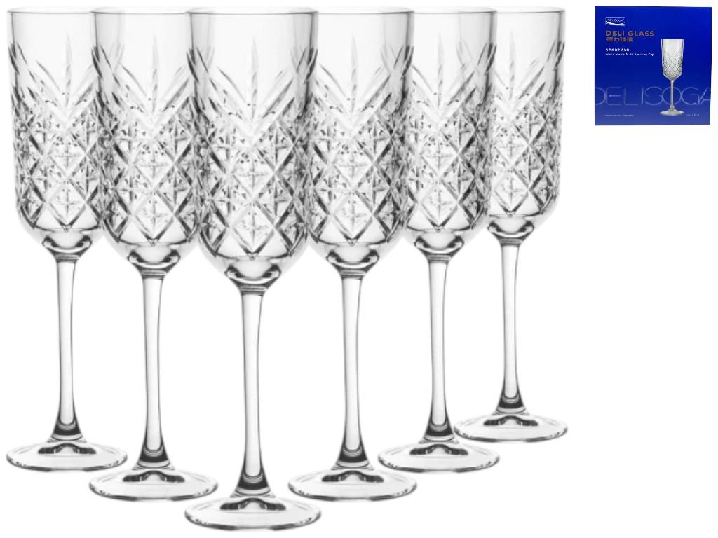 Бокал для шампанского Оксфорд, стекло, 180мл, цвет прозрачный (цена за набор 6шт)