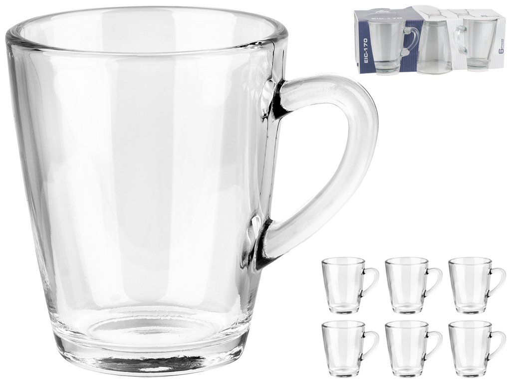 Набор кружек Americano plain, 160мл (цена за набор 6шт) 60075