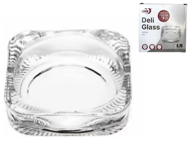 Пепельница квадратная Тренд лайн, 9,25см