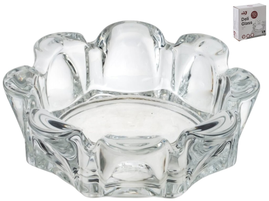 Пепельница круглая Rose, стекло, 10,9х3,5см, цвет прозрачный