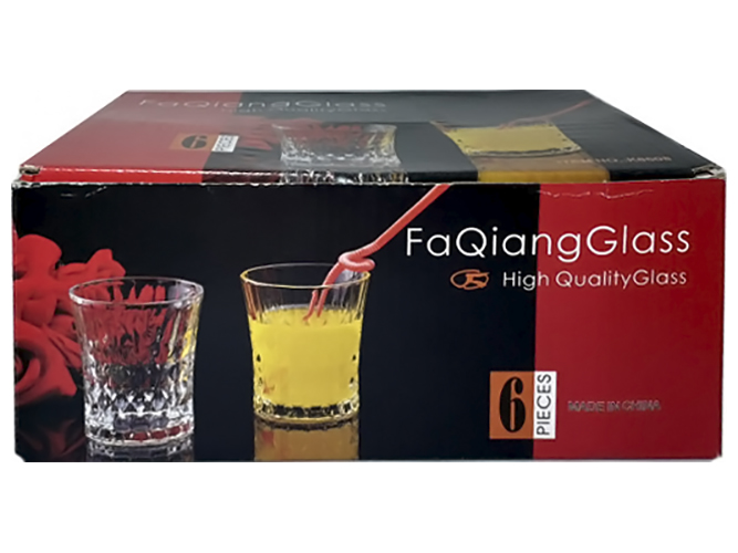 Набор стаканов Диамонд Fa Qiang Glass, низких, 260мл (цена за набор 6шт)