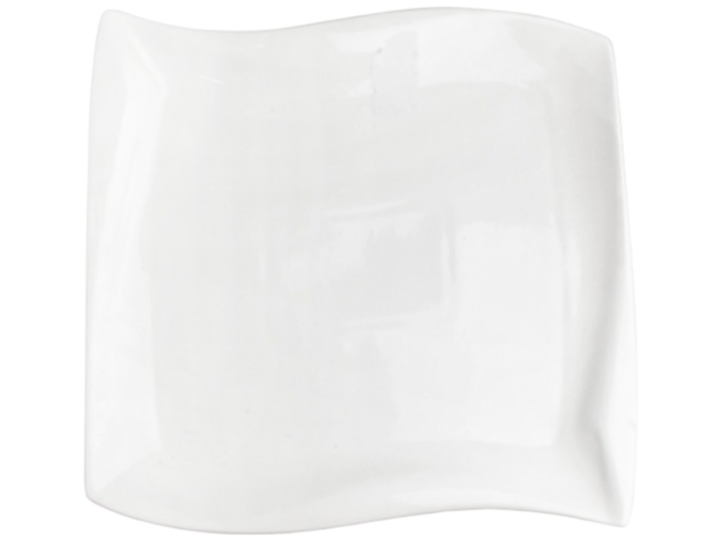 Тарелка квадратная Extra White, фигурная, фарфор, 230×230мм, цвет белый