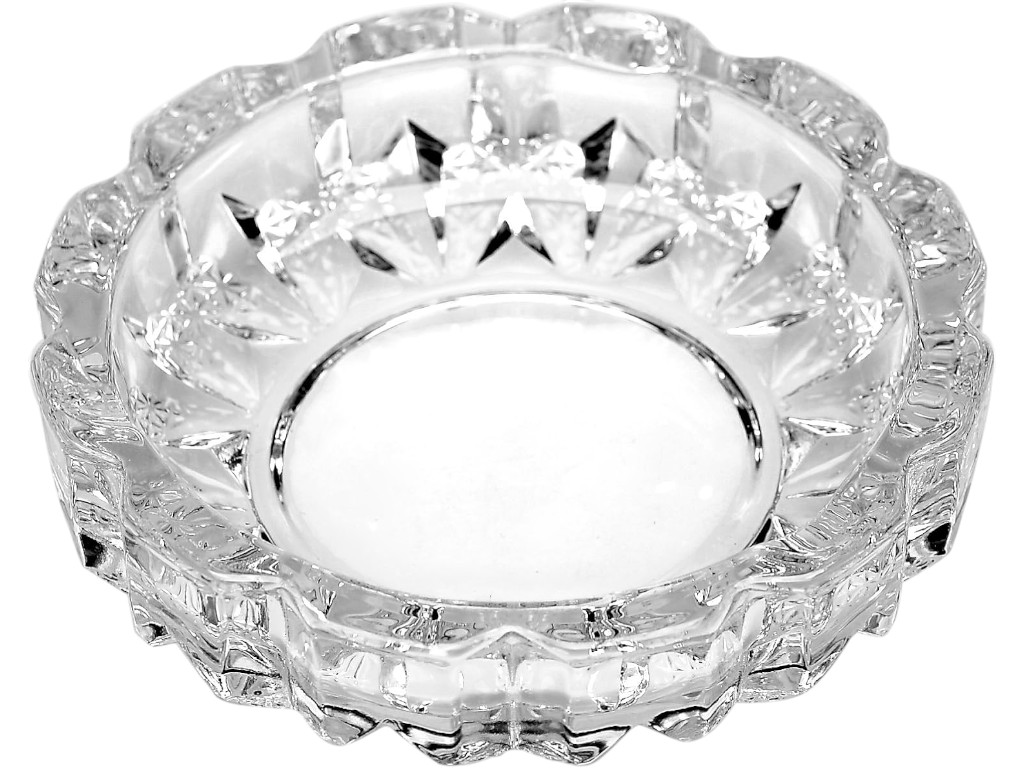 Попільничка кругла Round Crystal, скло, 12,7×12,7×3см, колір прозорий