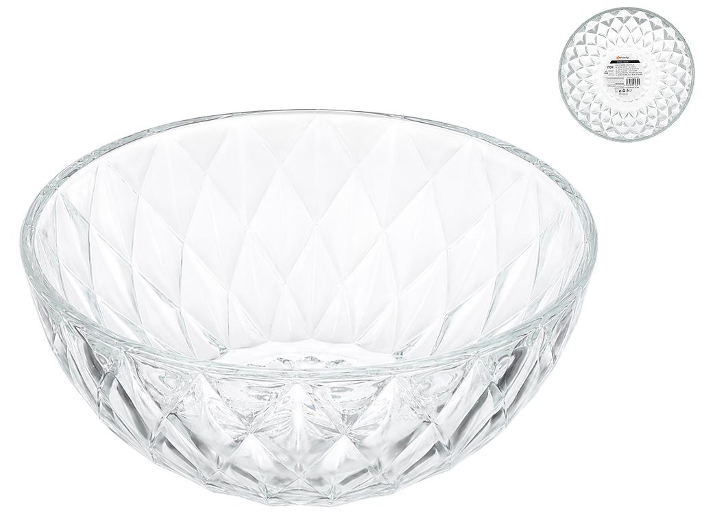 Салатник Family Cristal, стекло, 15×6см, прозрачный