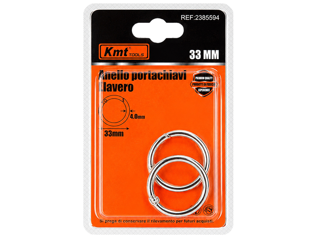 Кольца для ключей Kmt Tools, сталь, 3,3×0,4см, 2шт, (цена за набор)