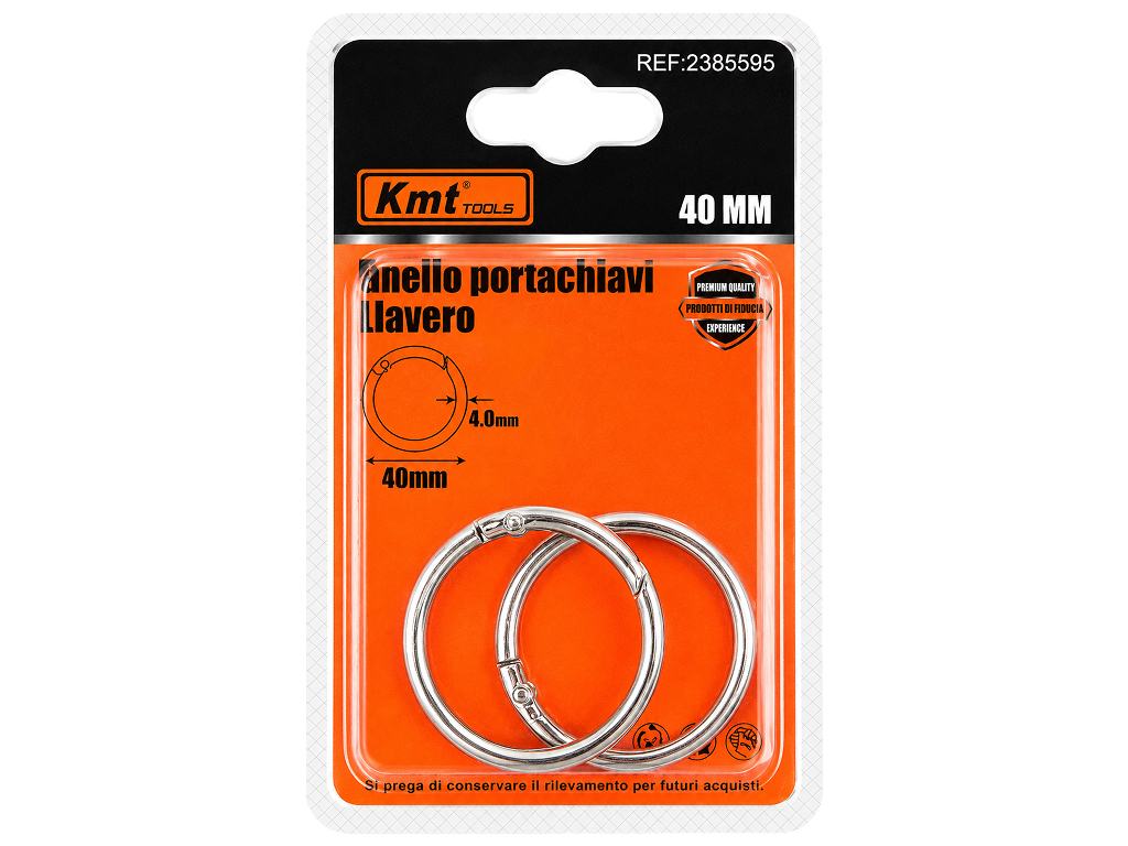 Кольца для ключей Kmt Tools, сталь, 4×0,4см, 2шт, (цена за набор)