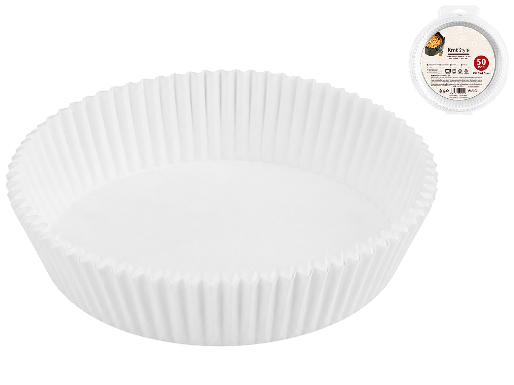 Формы для аэрогриля Kmt Style, силиконизированная бумага, 20×4,5см, 50шт, (цена за набор)
