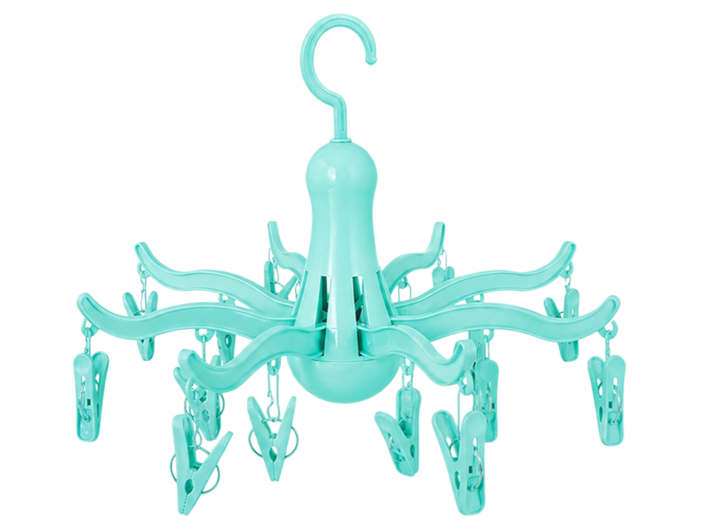 Сушарка-підвіс Octopus, пластик, 16 прищіпок, 40×27см