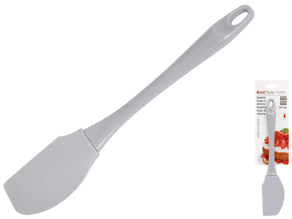Лопатка кондитерская Kmt Style, пластик, силикон, 24×5см, цвет серый