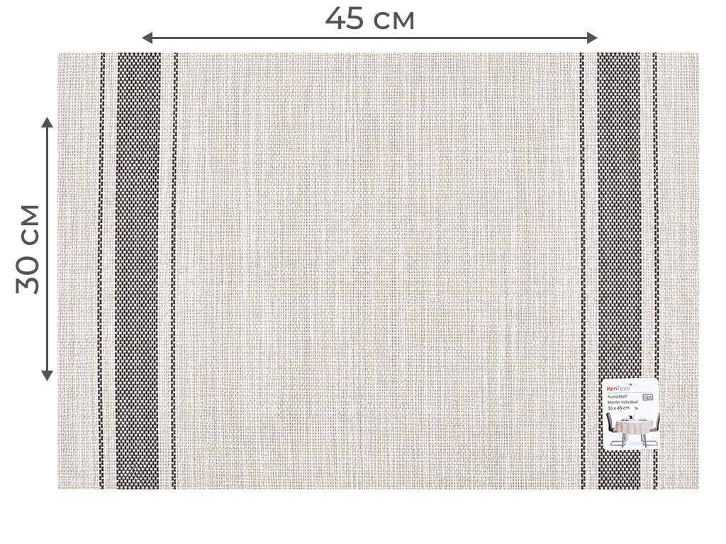 Салфетка сервировочная KmtStyle ПВХ, 45×30 см, бежевая