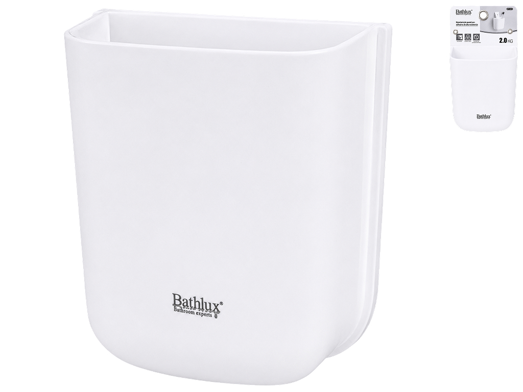 Органайзер для ванної Bathlux, настінний, 12,3×10,6×6,1 см, білий
