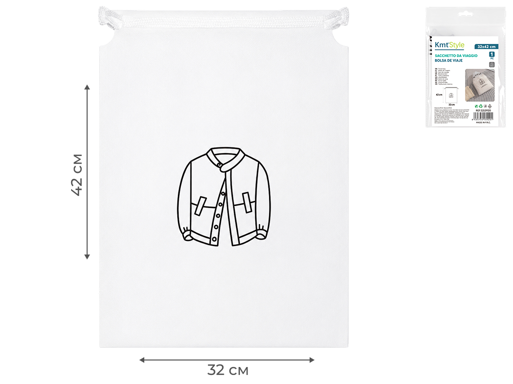Мішок для зберігання одягу KmtStyle, вологозахисний, 32×42см