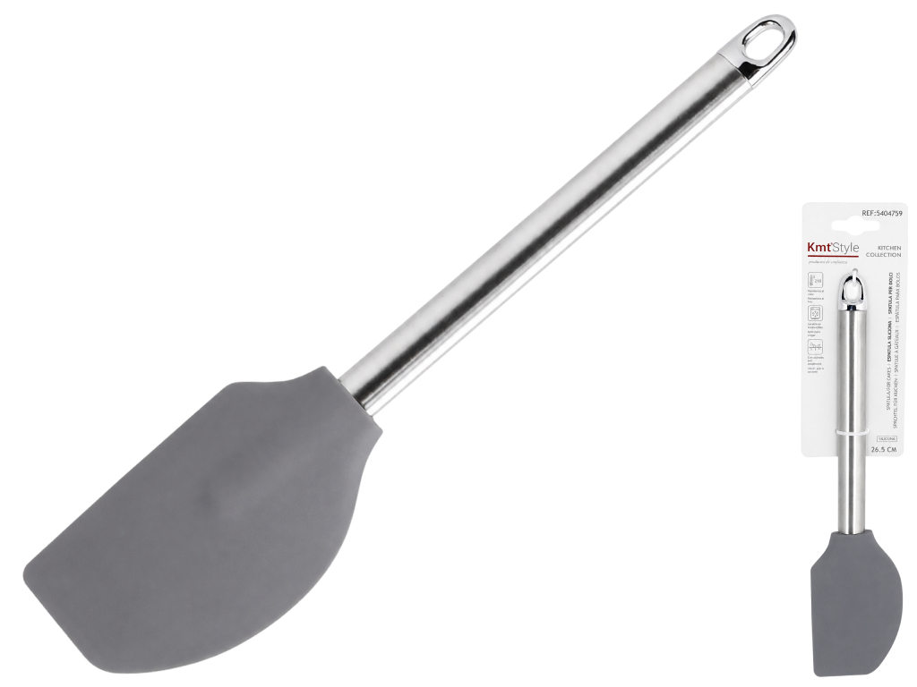 Силиконовая лопатка KmtStyle, 26,5×6 см, серая