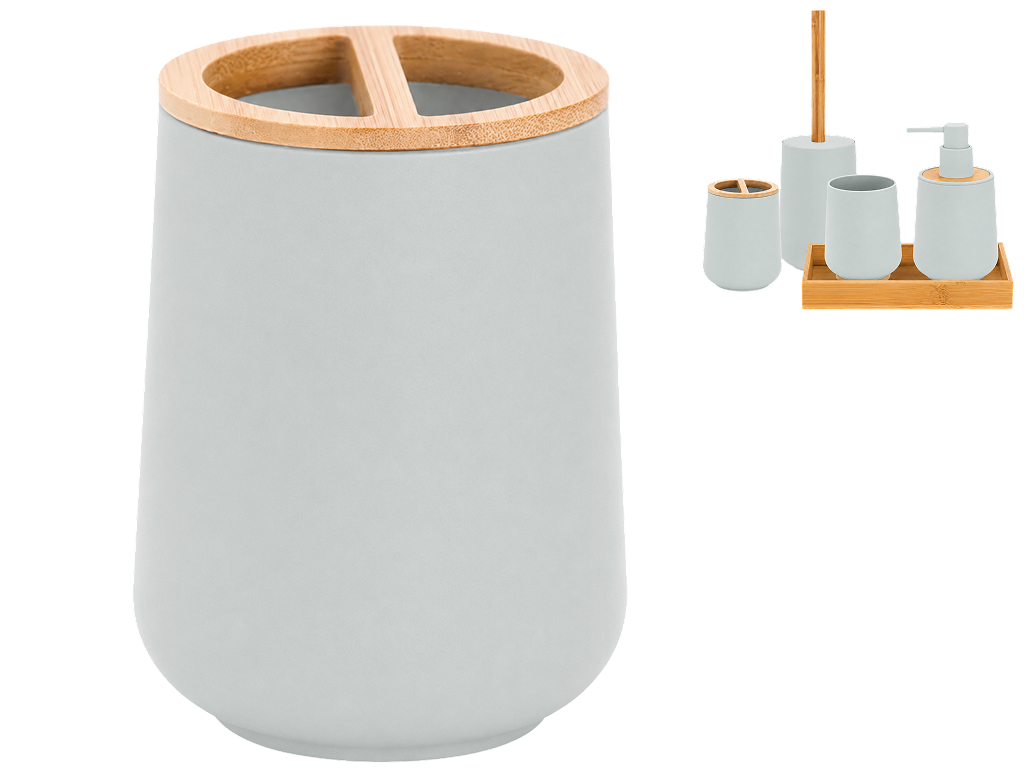 Підставка Bathlux для зубних щіток, soft touch, 10,7x8,4см, сіро-блакитний (ціна за 1 предмет)