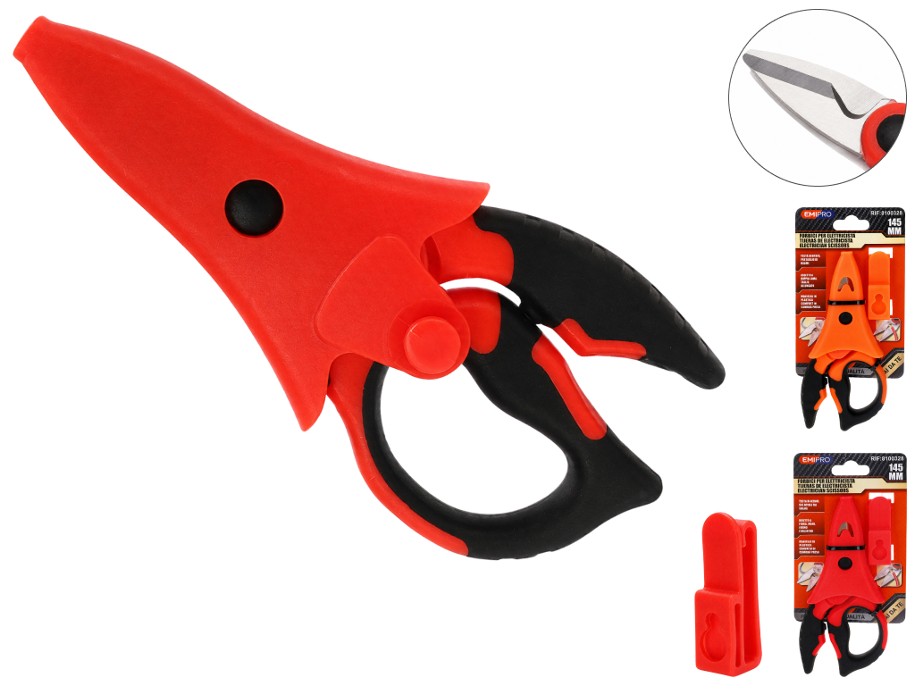 Ножницы электрика Emipro, для резки проводов 14,5см, 2 цвета (цена за 1шт)